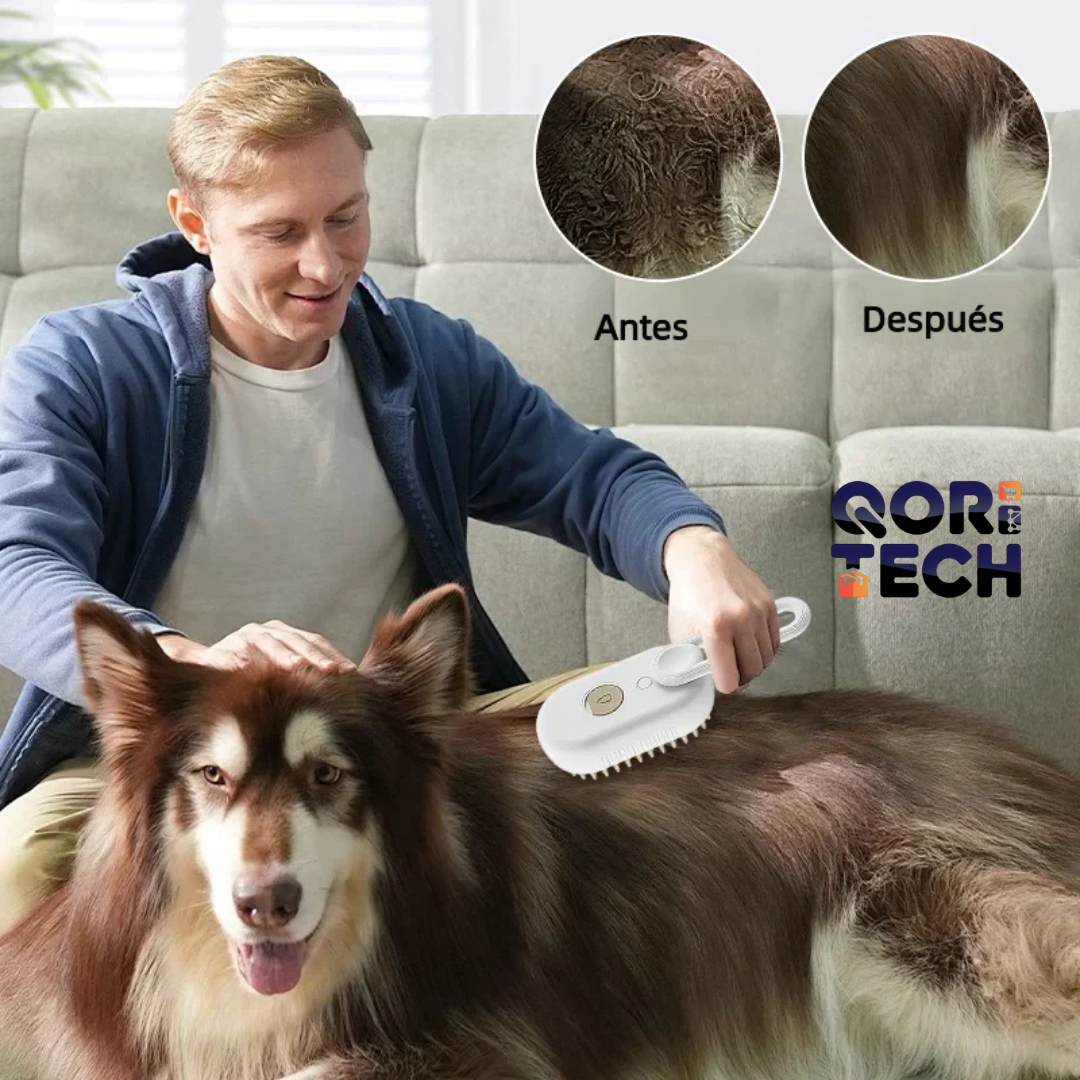 Cepillo de Vapor Premium 3en1 para Mascotas